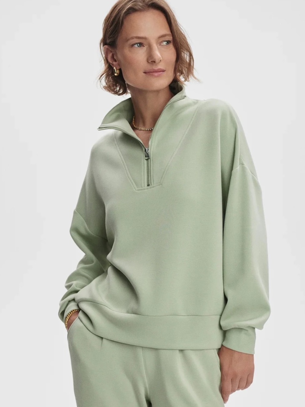 Varley Sage Hawley Zip Sweatshirt - Small